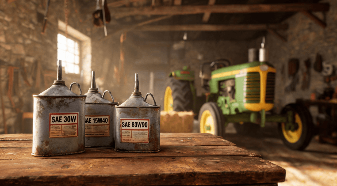 huiles pour tracteur ancien
